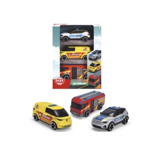   Dickie Toys - 3 darabos szett - Mentő-rendőr és tűzoltóautó