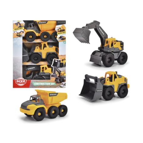 Dickie Toys - Volvo Construction Set - 3 darabos munkagép szett