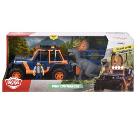 Dickie Toys Dino Commander Jeep – Dinó parkőr játékszett fény-hang effektekkel