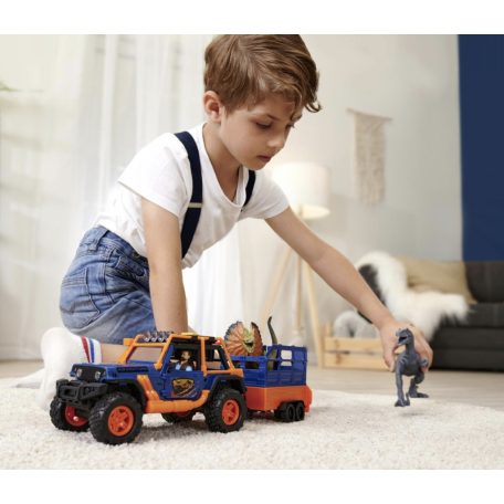 Dickie Toys Dino Commander Jeep – Dinó parkőr játékszett fény-hang effektekkel
