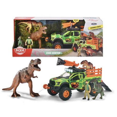 Dickie Toys Dino Hunter Ford Raptor – Dinóvadász játékszett fény-hang effektekkel