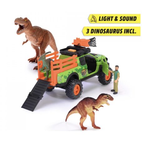 Dickie Toys Dino Hunter Ford Raptor – Dinóvadász játékszett fény-hang effektekkel