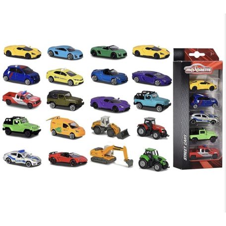 Majorette Street Cars – 5 darabos kisautó szett
