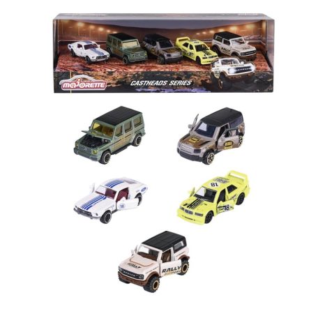 Majorette Castheands sorozat 5 darabos autókészlet, 1:64 méretarány