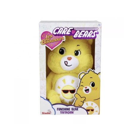 Gondos Bocsok plüss figura - Móka bocs 35 cm Care Bears Funshine Bear - dobozban