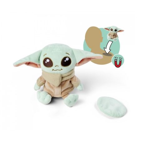 Star Wars Baby Yoda vállra ültethető mágneses plüss figura 12cm