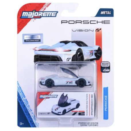 Majorette - Porsche Vision Gran Turismo fehér Deluxe Cars fém autó