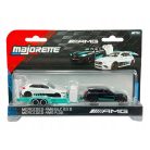 Majorette - Mercedes-AMG Deluxe Trailer - GLC63 S és A35 fekete-fehér