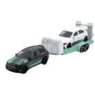 Majorette - Mercedes-AMG Deluxe Trailer - GLC63 S és A35 fekete-fehér