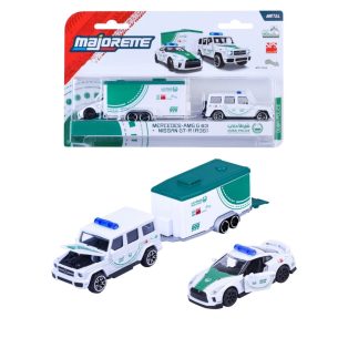   Majorette Dubai Police Trailer - Mercedes-AMG G 63 és Nissan GT-R (R35)
