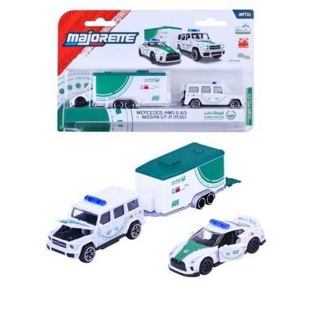 Majorette Dubai Police Trailer - Mercedes-AMG G 63 és Nissan GT-R (R35)