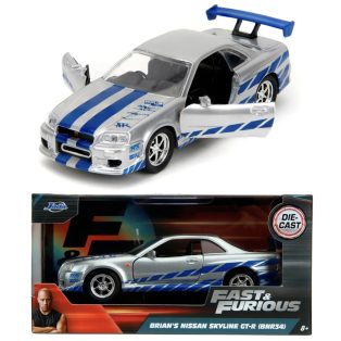   Halálos iramban Brian's Nissan Skyline GT-R (R34) modellautó 1:32
