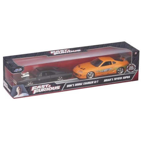 Halálos iramban duopack Dom's Dodge Charger R/T - Brian's Toyota Supra 1:32 modellautó 