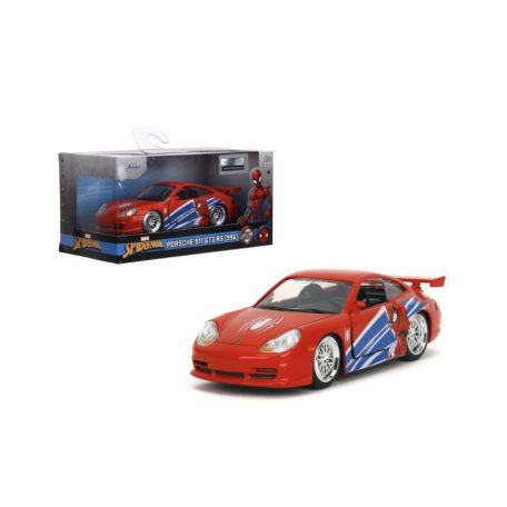 Marvel Spider-Man Pókember Porsche 911 GT3 RS fém modellautó 1:32