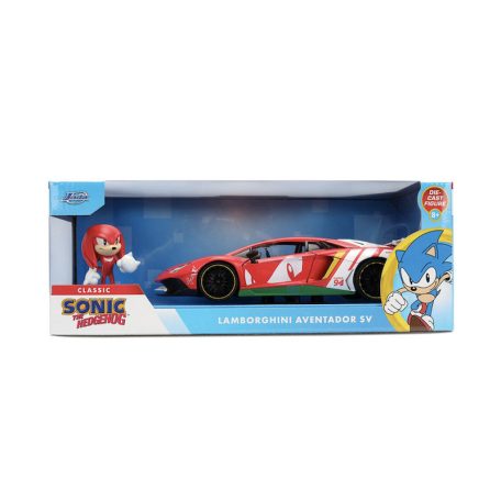Sonic – Knuckles Lamborghini Aventador modellautó 1:24