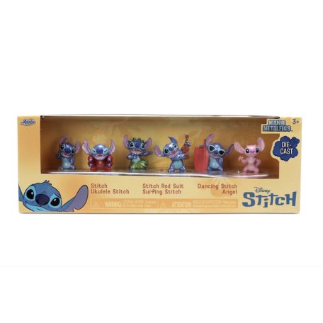 Stitch Nano Diorama  Pack fém figura szett 6 darabos
